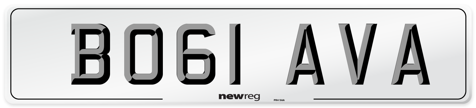 BO61 AVA Number Plate from New Reg